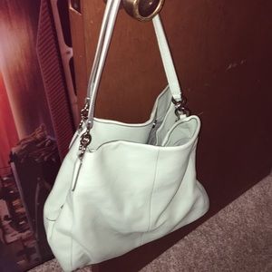 Pastel green coach Edie purse